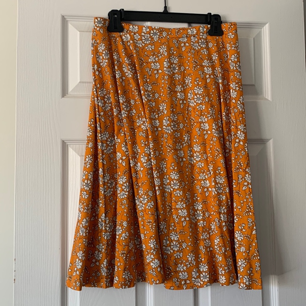 Tickled Teal Floral Skirt